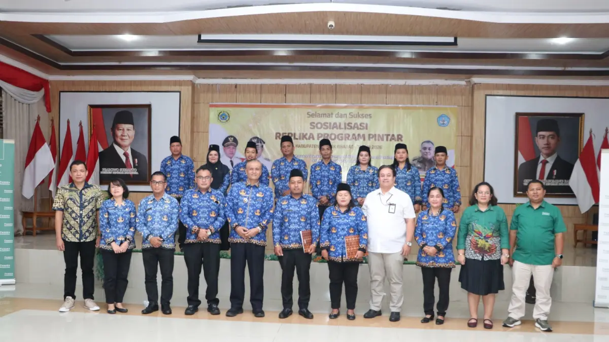 Pemkab Pakpak Bharat mengadopsi Program Pengembangan Inovasi untuk Kualitas Pembelajaran (PINTAR) dari Tanoto Foundation. Peluncuran program kerja sama ini digelar di Aula Bale Sada Arih, Kompleks Sindeka, Kantor Bupati Pakpak Bharat, Kamis (8/10/2026). (Istimewa)
