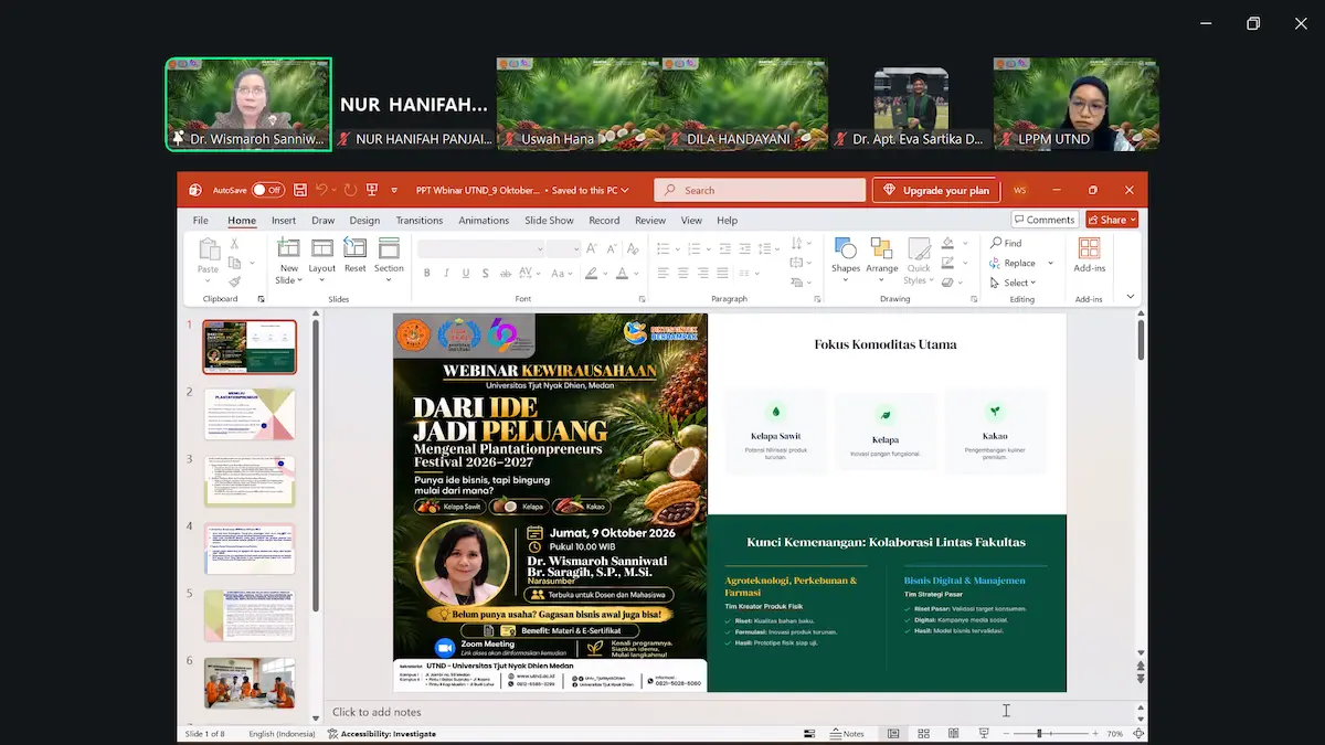 UTND Dorong Mahasiswa Ubah Ide Kreatif Jadi Peluang Usaha.