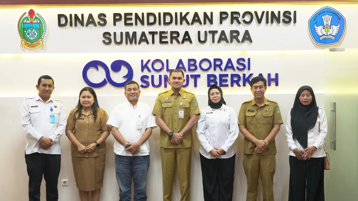 ANTI NARKOBA: Dinas Pendidikan Provinsi Sumatera Utara menerima kunjungan Badan Narkotika Nasional (BNN) RI. Pertemuan ini membahas mengenai program Integrasi Kurikulum Anti Narkotika yang akan diterapkan kepada murid-murid di sekolah.(Dok : Disdik Sumut)