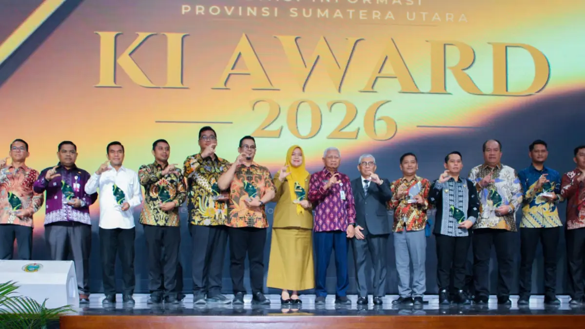 Tebingtinggi Raih Predikat Informatif KI Sumut Award 2026, Ambang Batas Naik Jadi 90