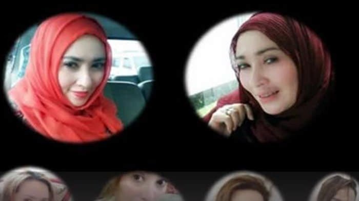 Foto Firza Husein saat mengenakan hijab dan tanpa hijab.