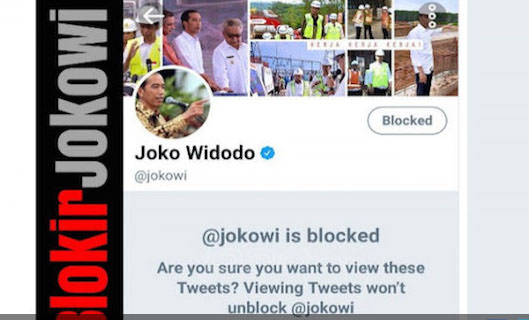 Akun Jokowi diblokir