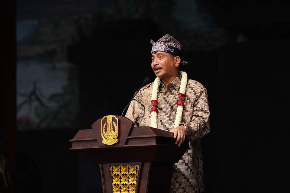 Menteri Pariwisata Arief Yahya, hadir dalam acara Halal bi Halal 1438 H. Ikawangi (Ikatan Keluarga Banyuwangi) di Anjungan Jawa Timur, Taman Mini Indonesia Indah, Jakarta (16/7).