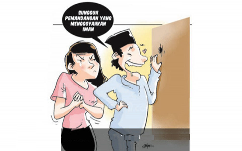 Suami intip pembantu-Ilustrasi.