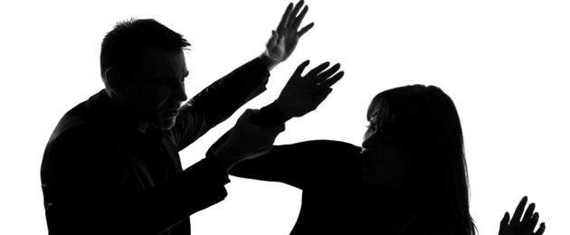 one couple man and woman domestic violence