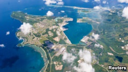 Foto: Ilustrasi  Foto udara Pangkalan Angkatan Laut AS di Guam, sebuah pulau di Samudra Pasifik yang termasuk wilayah Amerika Serikat).