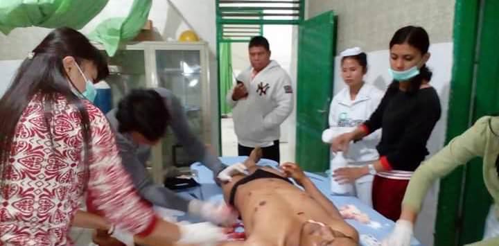 Togar Sirait tewas ditikami tetangganya di Kec. Lumban Julu, Tobasa Samosir (Tobasa), Sumut, Sabtu (5/8).