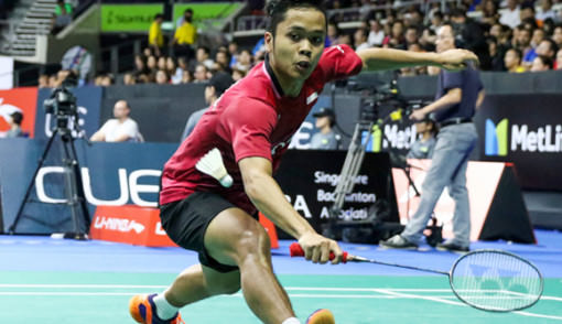 Foto: Badminton Indonesia Anthony Sinisuka Ginting.