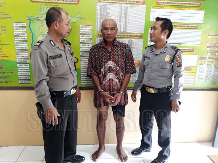 Foto: Anwar/PM BURON: Asmunir alias Uleh (57) pembunuh adik kandung diburon selama 7 tahun.