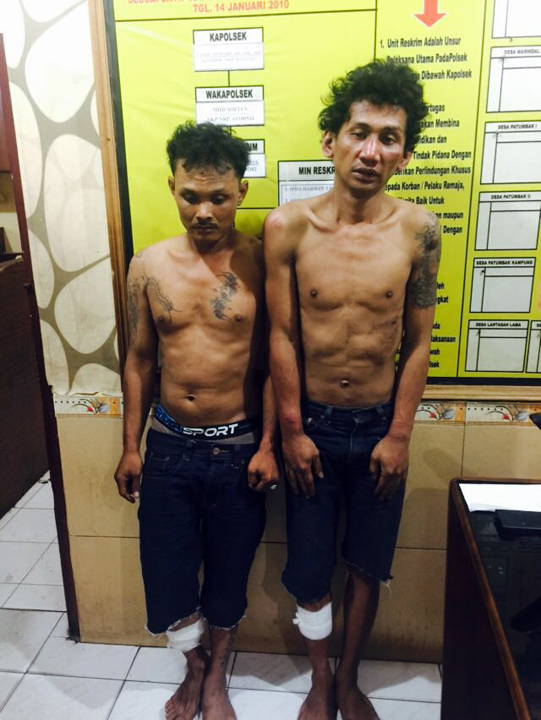 Resedivis yang ditangkap dan ditembak.