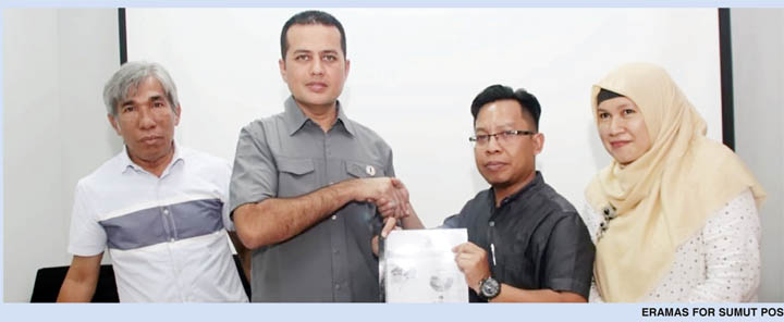 Cawagubsu H Musa Rajekshah mengadakan dialog dengan Jaringan Perlindungan Anak Sumatera Utara, Selasa (12/6).