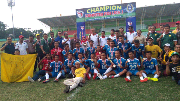 batara/sumut pos JUARA: PSDS pertahankan gelar juara Liga 3 Sumut.