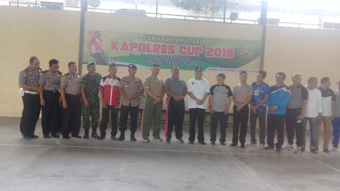 12 Tim Ikuti Turnamen Futsal Kapolres Tebingtinggi Cup( Foto : Sopian/Sumut Pos)