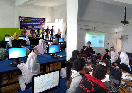 istimewa/sumut pos PELATIHAN: Siswa SMK Bersama dan SMK AL Karomah Berastagi saat mengikuti pelatihan Desain Grafis (3D).