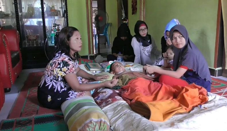 Bocah 4 tahun di Dusun Masjid Dua Desa Sekip, Kecamatan Lubukpakam, Kabupaten Deliserdang, Sumut, sudah 22 hari tak bangun dari tidurnya.