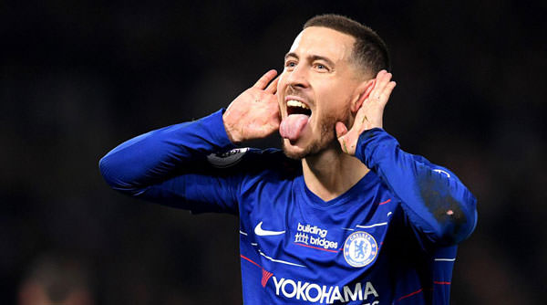 KRUSIAL  Eden Hazard memiliki peran krusial bagi Chelsea dalam memperjuangkan tiket Liga Champions saat menjamu Burnlaey, Selasa (23/4) dini hari nanti.