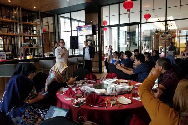 RAMAI: Suasana cara Gathering di Hotel Grandhika Medan terlihat ramai, Kamis (6/2). BAGUS SYAHPUTRA/Sumut Pos