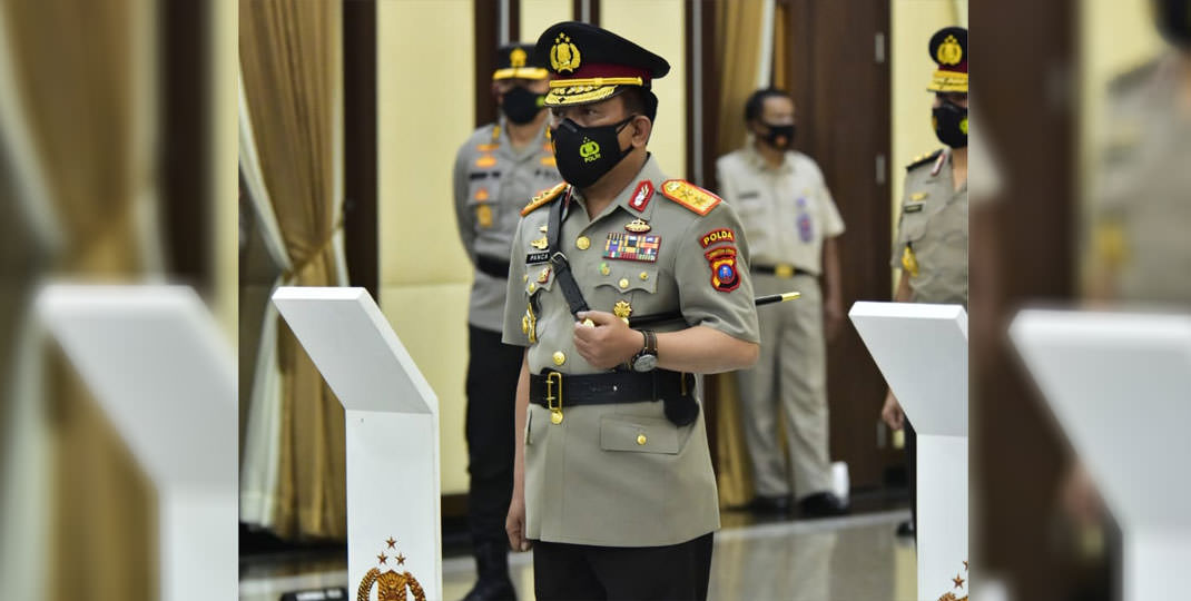 KAPOLDA SUMUT Irjen Pol Panca Putra Simanjuntak resmi dilantik sebagai Kapolda Sumut menggantikan Irjen Pol Martuani Sormin, di Rupatama Mabes Polri, Jakarta, Kamis (4/3).