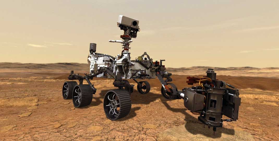 MENDARAT DI MARS Perseverance berangkat dari Cape Canaveral, Florida pada 30 Juli 2020. Butuh perjalanan 7 bulan hingga akhirnya mendarat di Kawah Jezero, Planet Mars pada 18 Februari 2021.