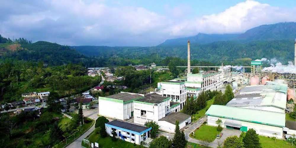 ASRI: Area pabrik PT Toba Pulp Lestari Tbk (TPL) tampak asri.