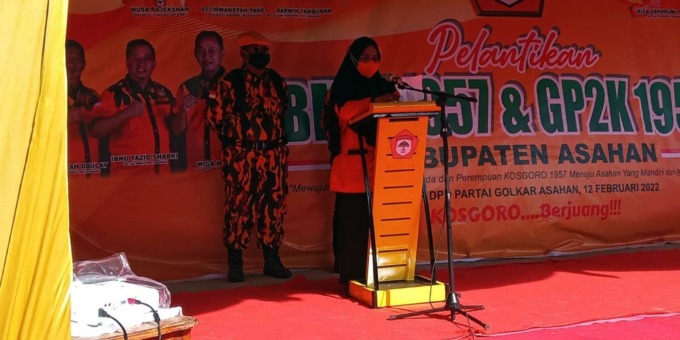 TERPILIH: Ketua terpilih GP2K 1957 Kabupaten Asahan periode 2021-2026, dr. Elfina Br Tarigan. DERMAWAN/sumut pos.