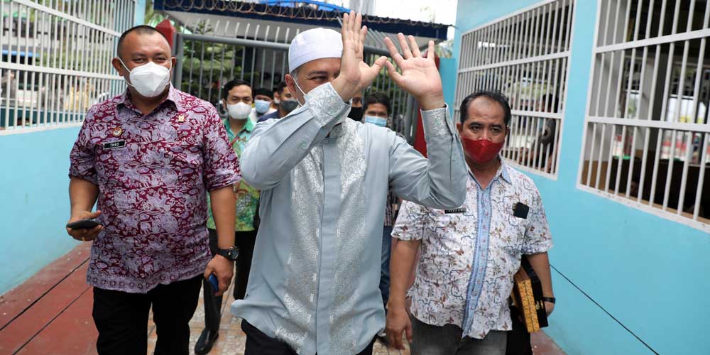 Wakil Gubernur Sumut, Musa Rajekshah saat berkunjung ke Rutan Kelas I Medan.(ist)