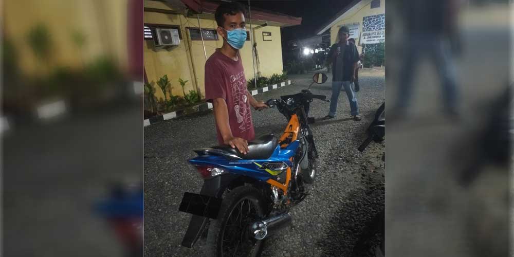 SITA: Motor yang disita Satlantas Polres Langkat.