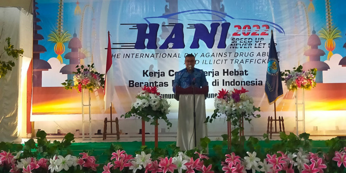 Kepala BNN Kota Gunungsitoli Kompol Arifeli Zega.