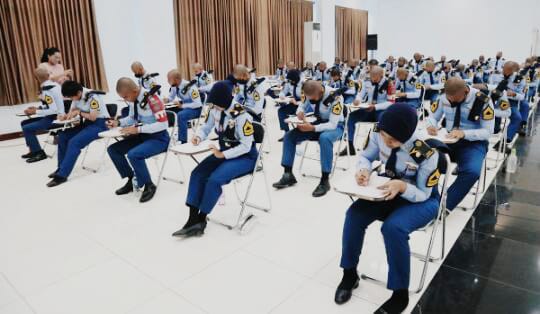 BEASISWA: Taruna Politeknik AMI Medan mengikuti seleksi untuk 25 program beasiswa dan ikatan dinas oleh PT Lintas Maritim Indonesia.