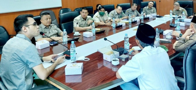 RDP: Komisi III DPRD Medan bersama BPPRD Kota Medan, saat gelar RDP, Selasa (7/6/2022).