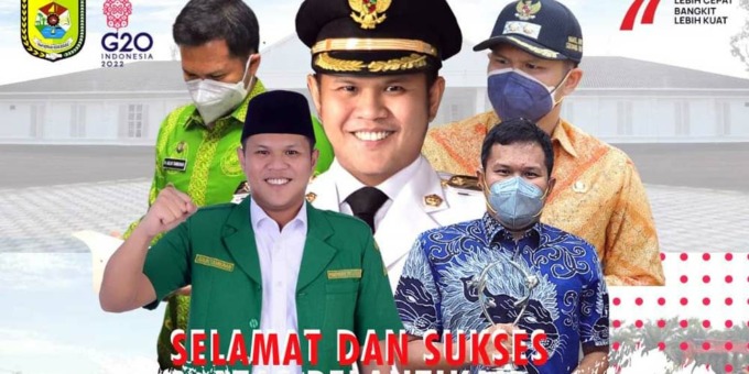 DILANTIK: Adlin Tambunan dilantik sebagai Ketua PW GP  Ansor Sumatera Utara di Institut Dell Balige Yayasan Luhut Binsar Panjaitan Toba, Jumat (19/8).sopian/sumut pos.