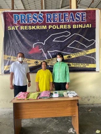 Istimewa/Sumut Pos Pelaku ditangkap Unit Pidum Satreskrim Polres Binjai
