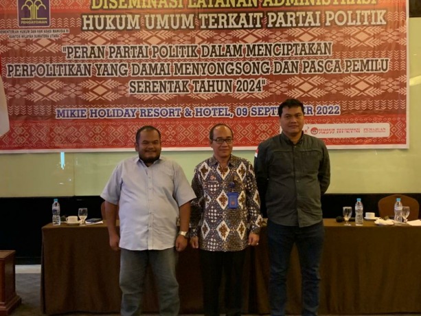 Kanwil Kemenkumham Sumut kembali laksanakan Diseminasi Layanan Partai Politik di Kabupaten Karo.(ist/Sumut Pos)