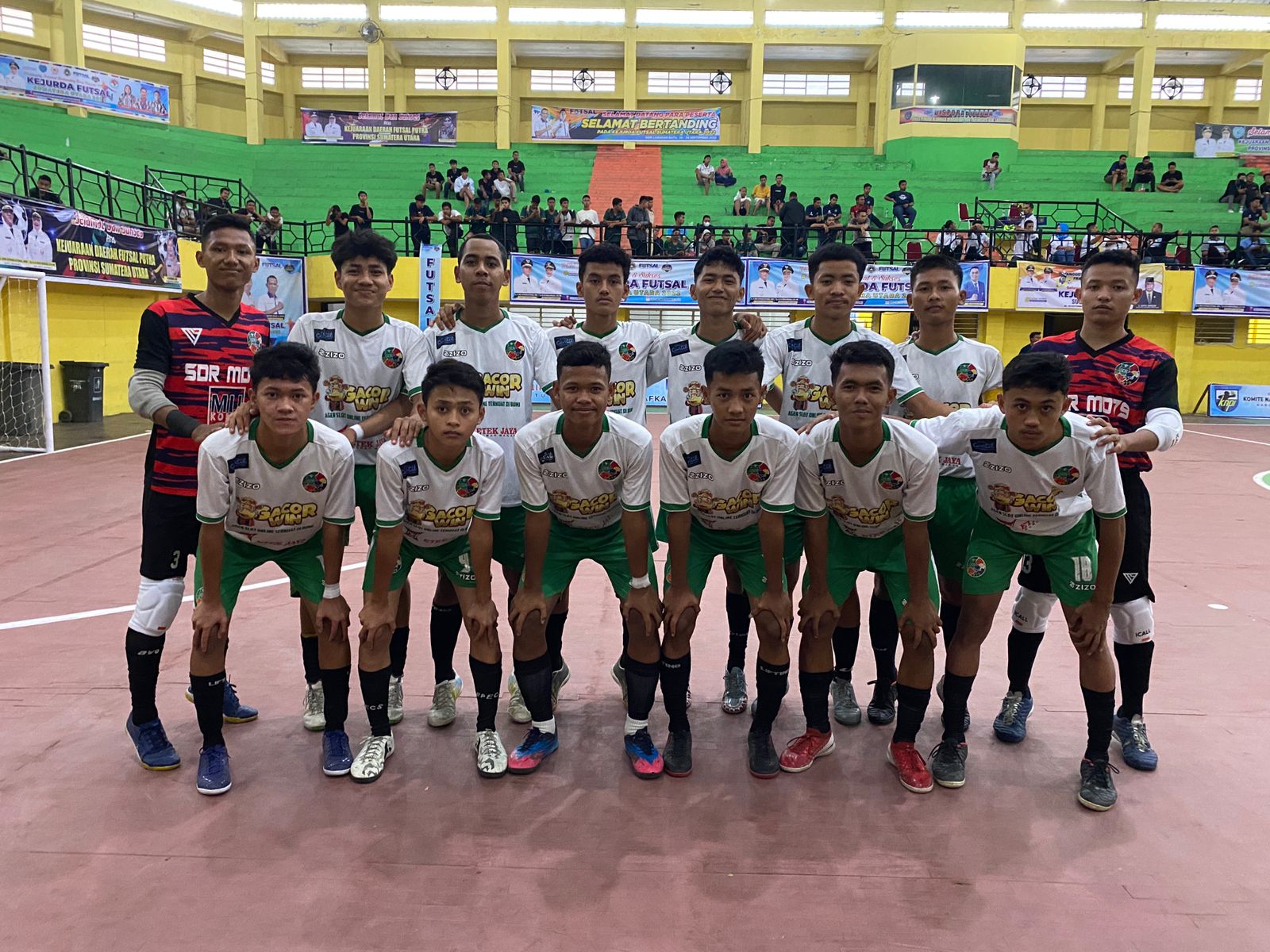 Tim futsal Kota Binjai yang bermain dalam ajang Kejurda Provinsi Sumut di Rantauprapat.Istimewa/Sumut Pos.