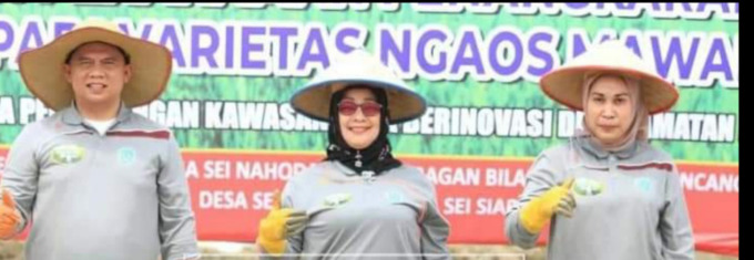 HADIR: Bupati Labuhanbatu Erik Adtrada Ritonga saat menghadiri Pencanangan Kawasan Desa Berinovasi Berbasis Iptek Serta Kearifan Lokal.Fajar Dame/Sumut Pos.