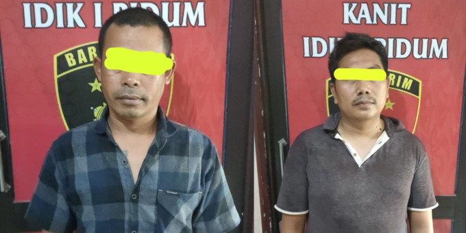 DIAMANKAN: Kedua jurtul togel yang diamankan Satreskrim Polres Binjai dari tempat terpisah.