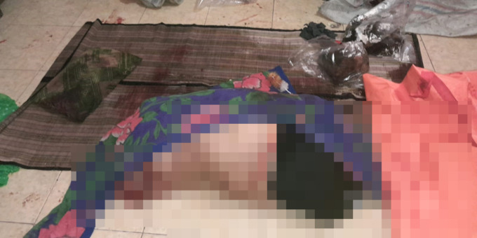 DITEMUKAN: Bagian tubuh korban ditemukan di dalam rumah yang sudah terpotong-potong.