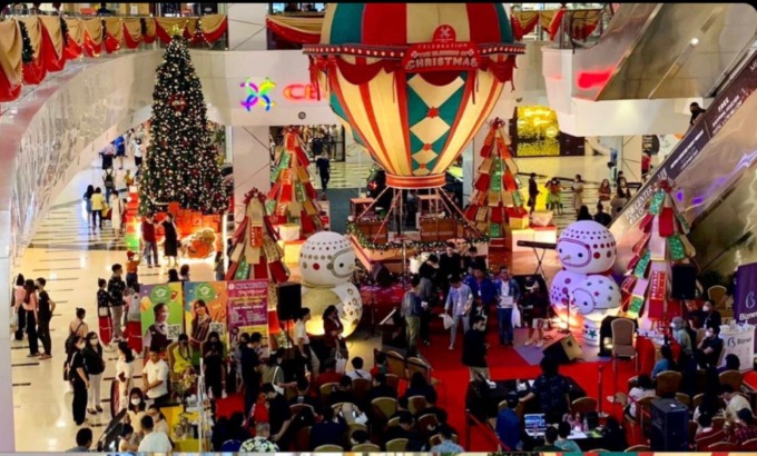 Kemeriahan dan semarak Natal tahun 2022 di Mall Center Point Medan.(ist/Sumut Pos)