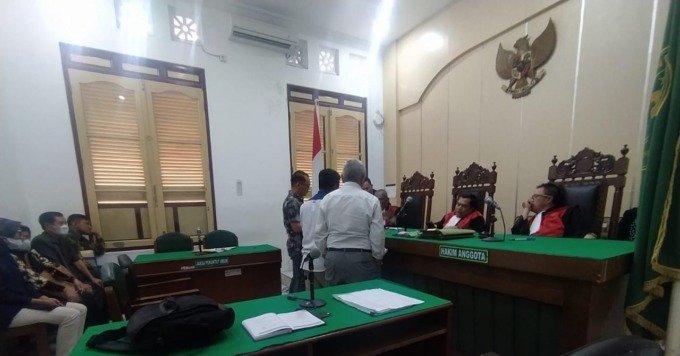 GUGATAN: Para pihak sidang gugatan perdata, nomor perkara 931/Pdt.G/2022/PN Medan, menjalani persidangan Kamis (19/1/2023).