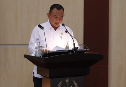 BICARFA: Ketua Bapemperda DPRD Kota Medan, Dedy Aksyari Nasution ST saat berbicara di rapat paripurna.