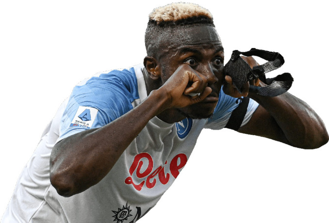 SENGIT:  Duel sengit bakal tersaji di lini depan antara Victor Osimhen dan Ciro Immobile saat Napoli menjamu Lazio, Sabtu (4/2) dini hari WIB.