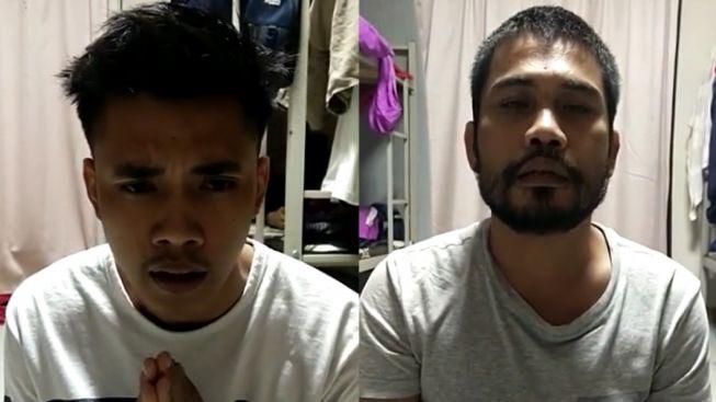 DITIPU: Dua warga Medan yang mengaku ditipu agen perusahan yang memberangkatkan mereka.