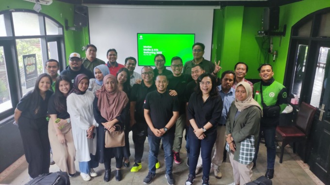 Foto Bersama : Peserta Media dan KOL Gathering Gojek di Medan baru baru ini. (ist)