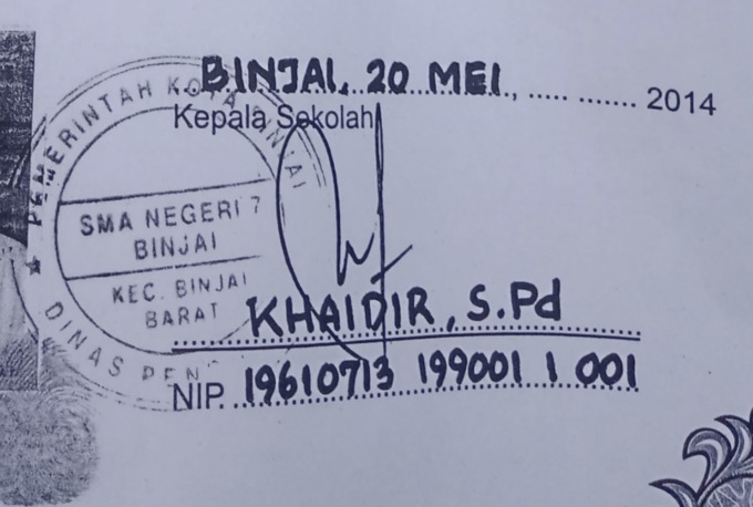 IJAZAH: Bukti ijazah siswa yang beda pada tahun 2015 dengan 2019.