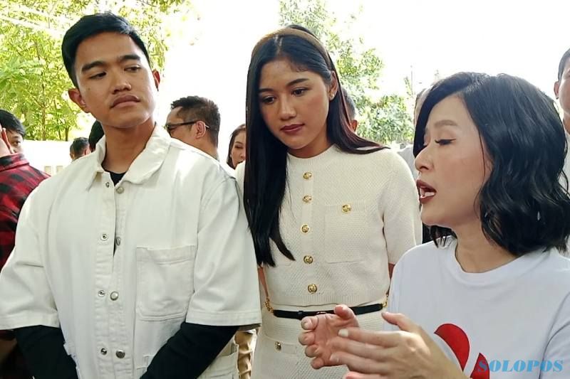 BERTEMU: Grace Natalie (kanan) dan Kaesang (kiri) bertemu.