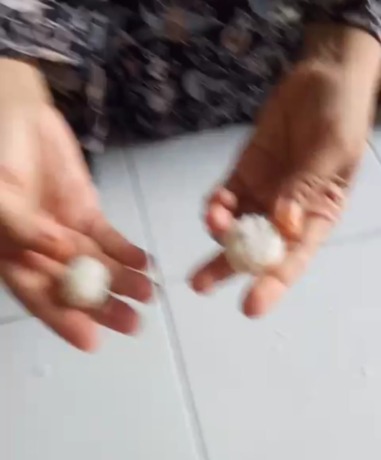 Tangkapan layar Beras Bulog dan beras dari kilang yang diperlihatkan warga. (Istimewa/Sumut Pos)