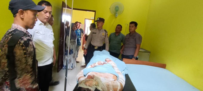 LUKA BAKAR: Korban berinisial ANH yang merupakan istri pelaku mengalami luka bakar berat.Istimewa/Sumut Pos.