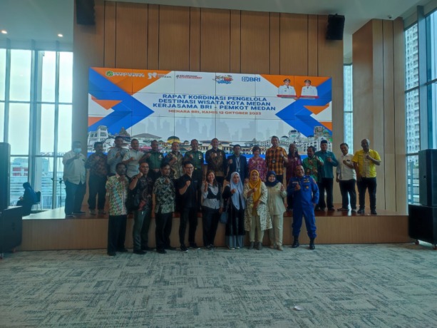 Rapat Koordinasi Pengelola Destinasi Wisata Kota Medan Kerja sama BRI-Pemko Medan, di Menara BRI RO Medan Gedung Ballroom lantai 10, Jalan Putri Hijau Medan, Kamis (12/10). Istimewa/Sumut Pos