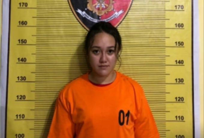 TERSANGKA: Kades Lau Mulgap Kecamatan Selesai Kabupaten Langkat, Asri Nurmala Sitepu yang ditetapkan sebagai tersangka.Istimewa/Sumut Pos.