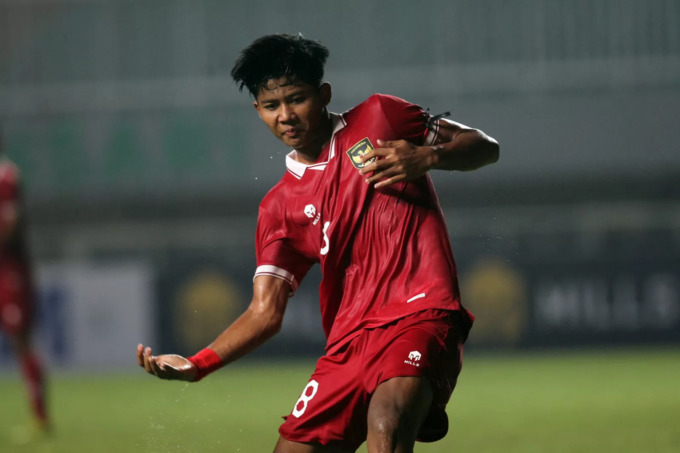 ANTUSIAS: Striker Timnas Indonesia U-17 Arkhan Kaka antusias menghadapi Ekuador di laga pembuka Piala Dunia U-17 di Surabaya, malam ini.